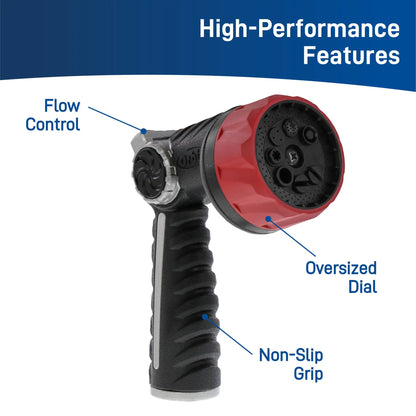Orbit Irrigation Pro Series 8-Pattern Thumb-Control Nozzle 26812, red/black lawn & garden on Tampa Home & Garden Store
