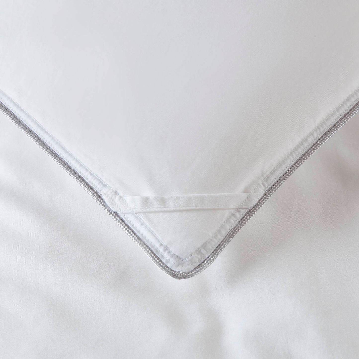 King/Cal King 100% Cotton Shell Comforter by HouseOfZazla, white with stitched border and zipper edge on Tampa Home & Garden Store