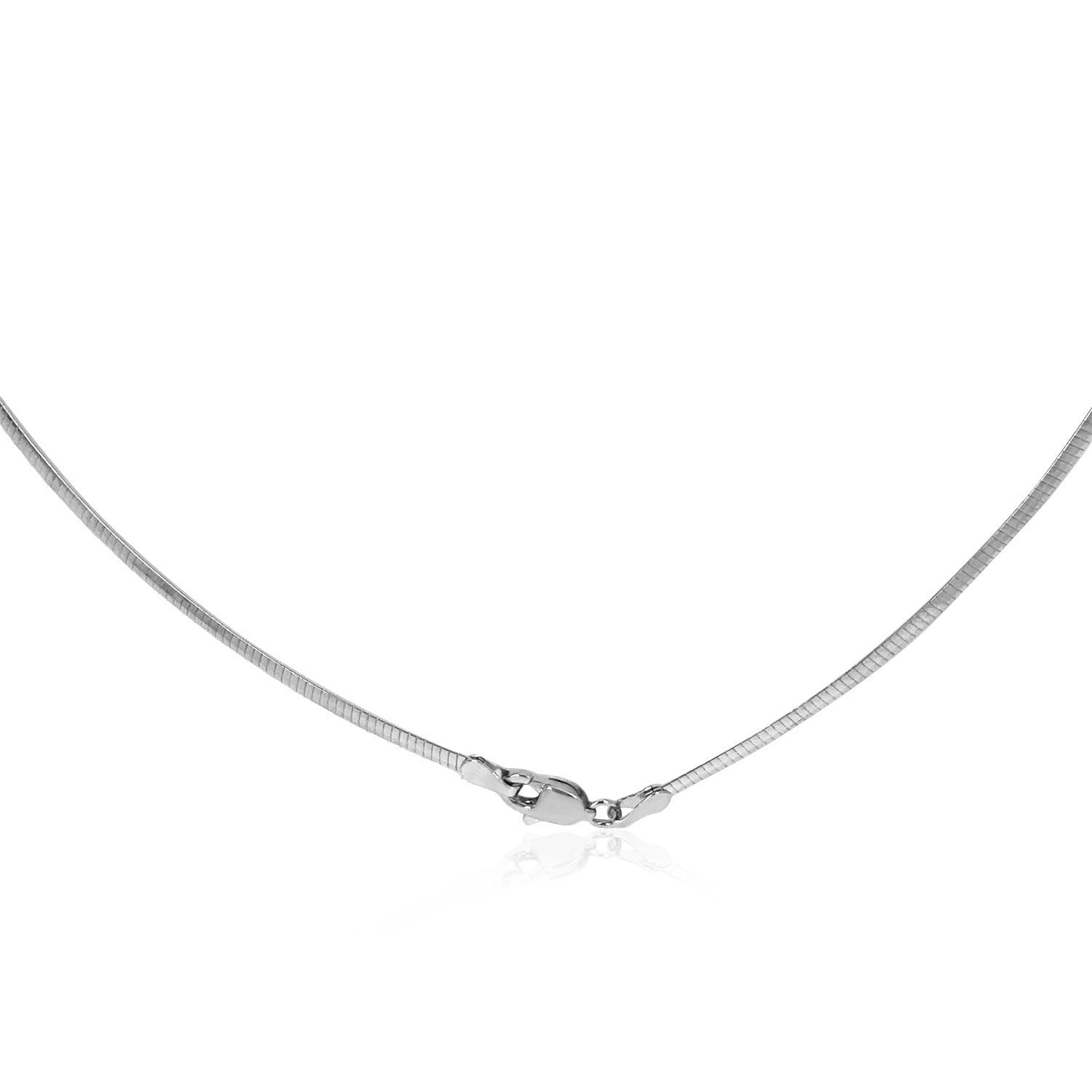 Necklace 14k white gold omega-style chain 2mm, Bids.com on Tampa Home & Garden Store