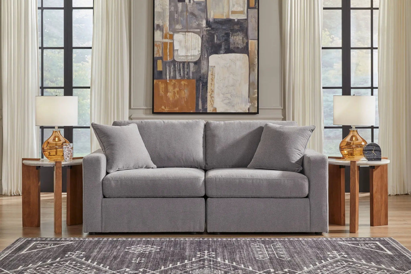 Modmax Sectional in Granite Performance Fabric
