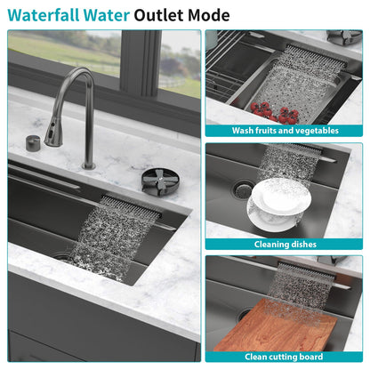 Undermount Workstation Sink and Faucet Set