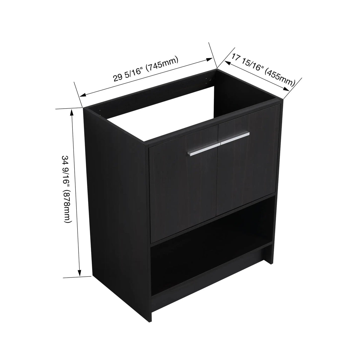 Sleek Freestanding Bathroom Vanity with Two Doors