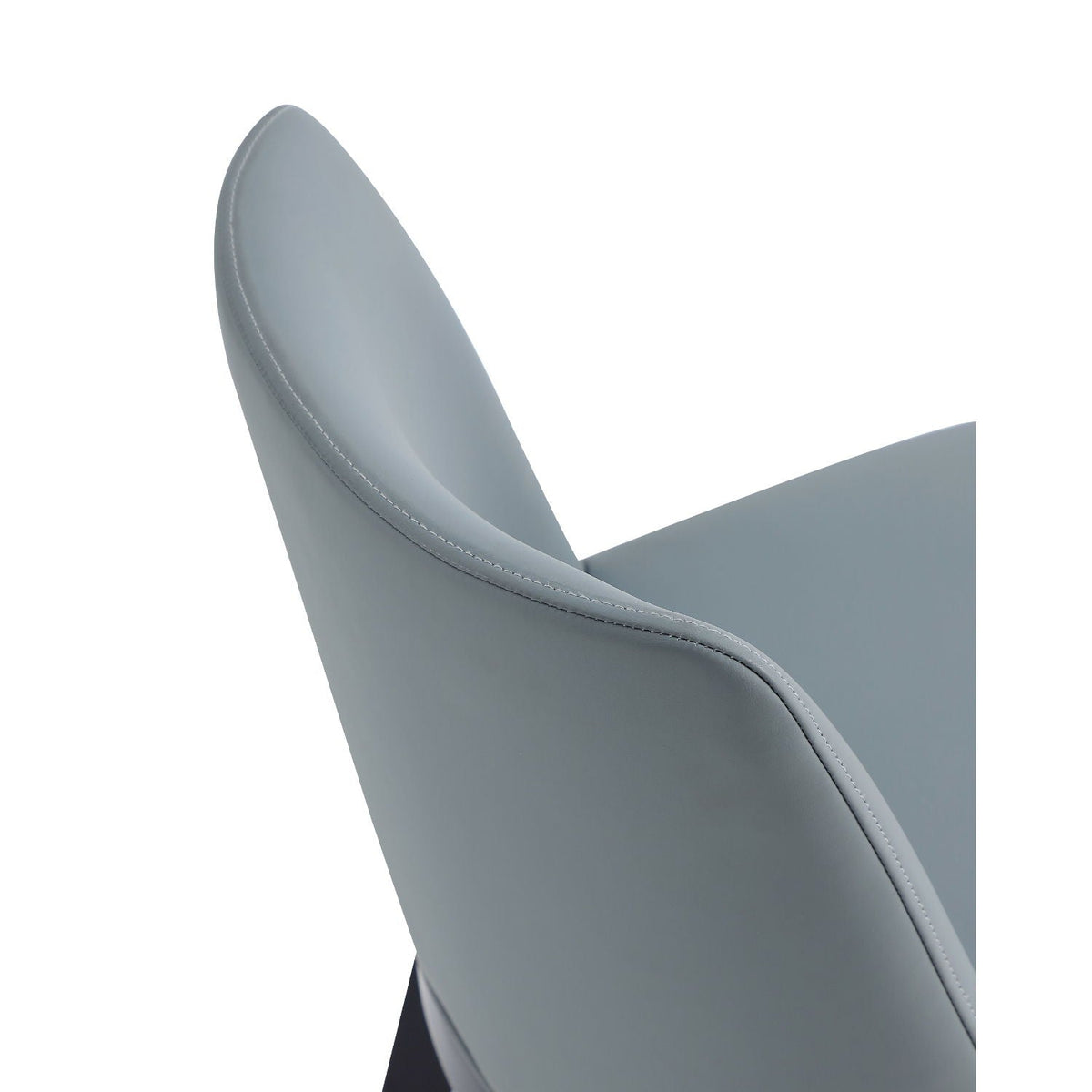 Upholstered dining chair gray with curved back and solid beech frame HouseOfZazla on Tampa Home & Garden Store