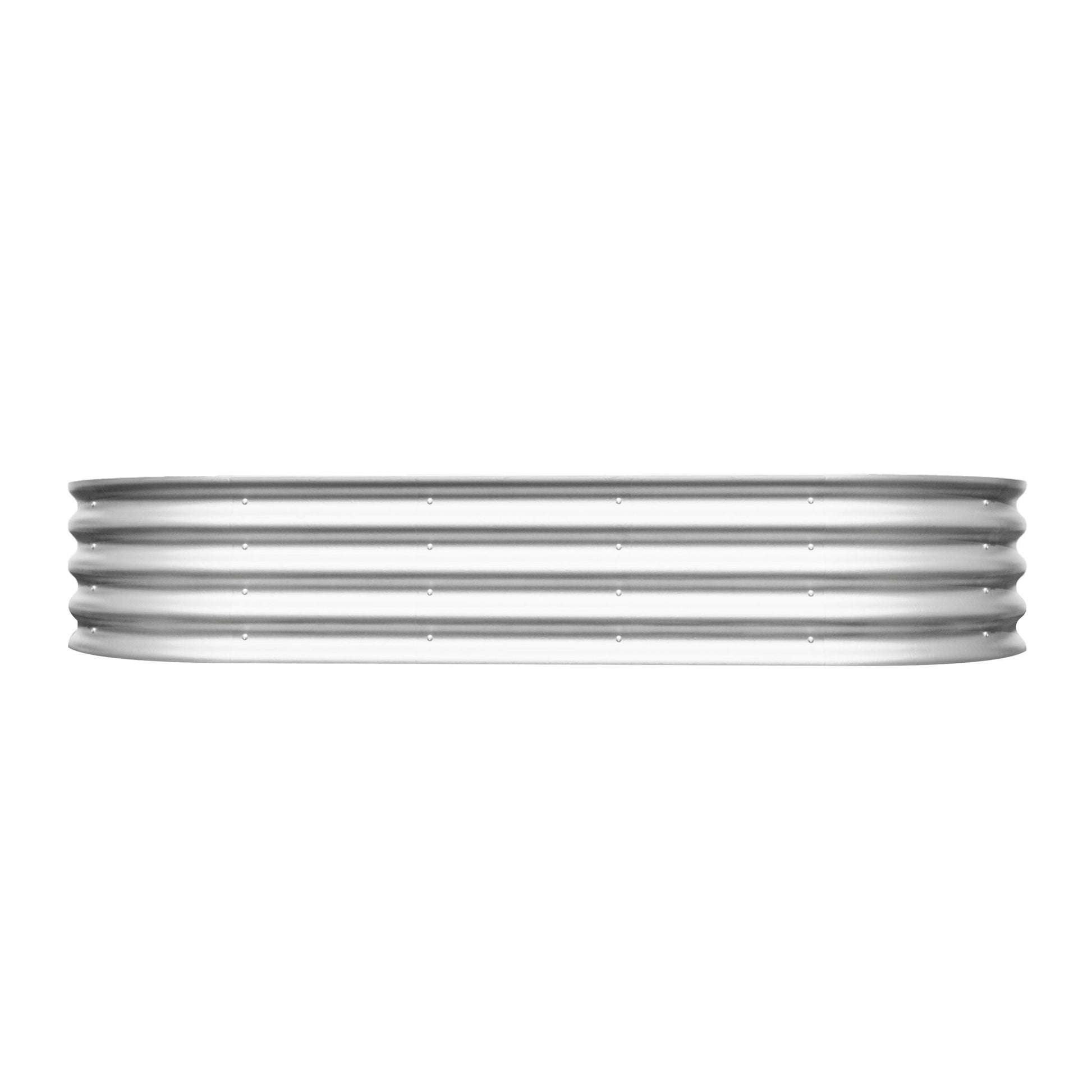 Heavy Duty Galvanized Raised Garden Bed Kit planter in steel with riveted bands on Tampa Home & Garden Store
