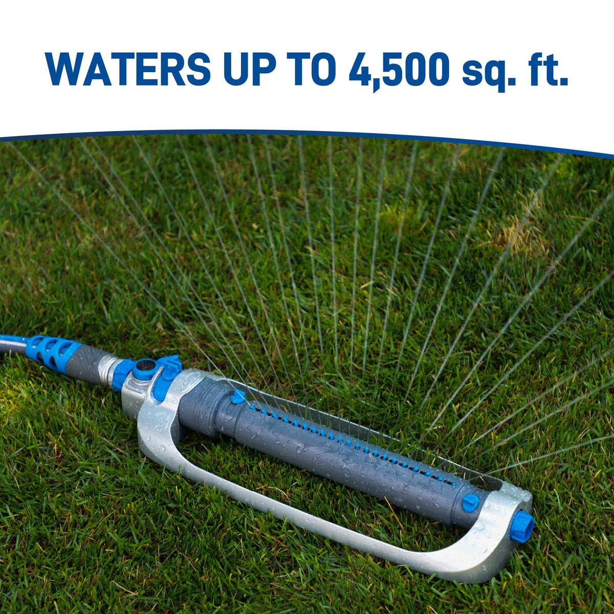Orbit Irrigation Elevated 4,500 sq ft gear-drive oscillator hose end sprinkler, metal body on Tampa Home & Garden Store
