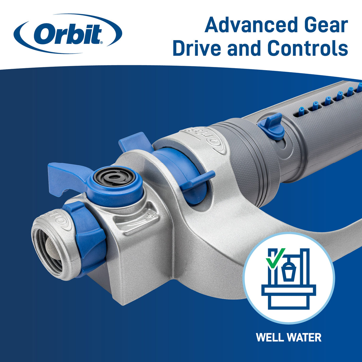 Orbit Irrigation hose end straight-bar gear-drive oscillator 4,500 sq ft metal unit 26970 on Tampa Home & Garden Store