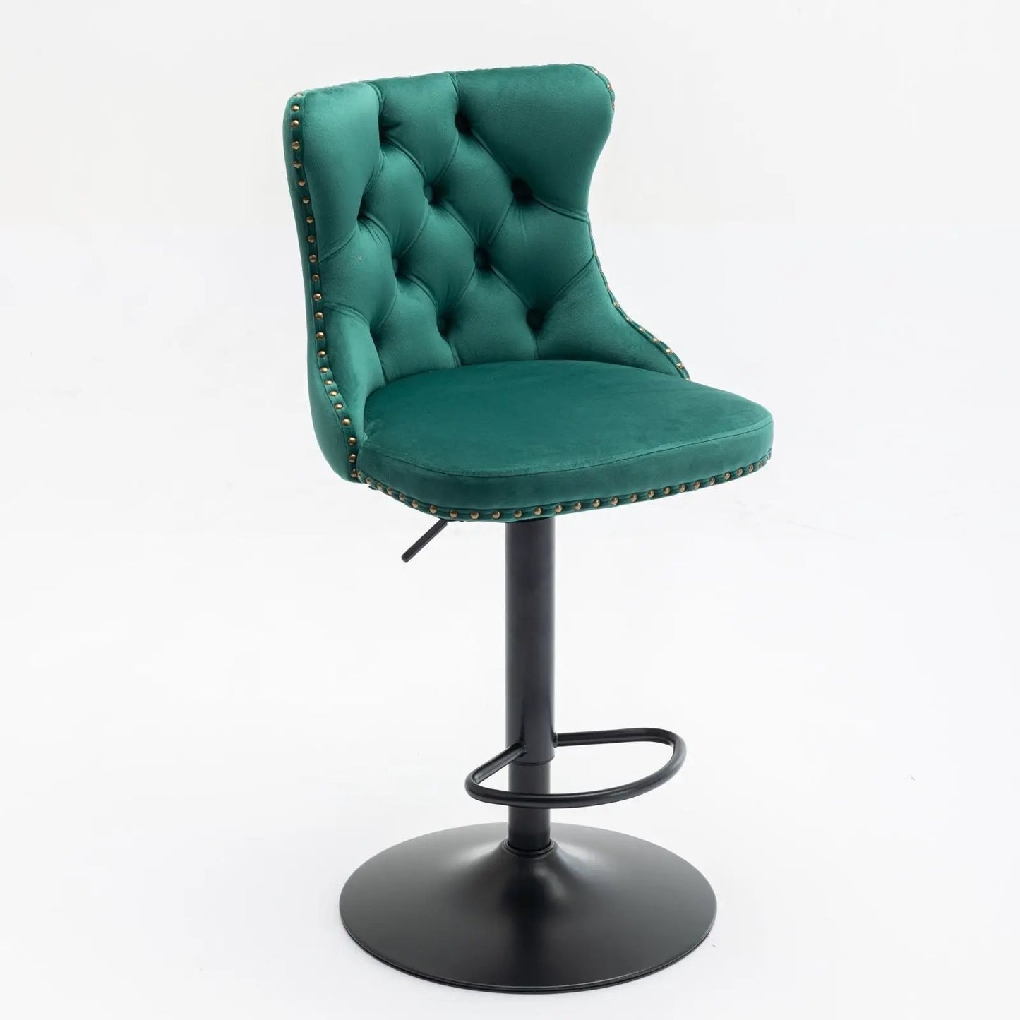 Swivel Bar Stools Adjustable Height Tufted Back