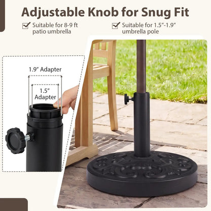 Heavy Duty 26 Lb Patio Umbrella Base Stability