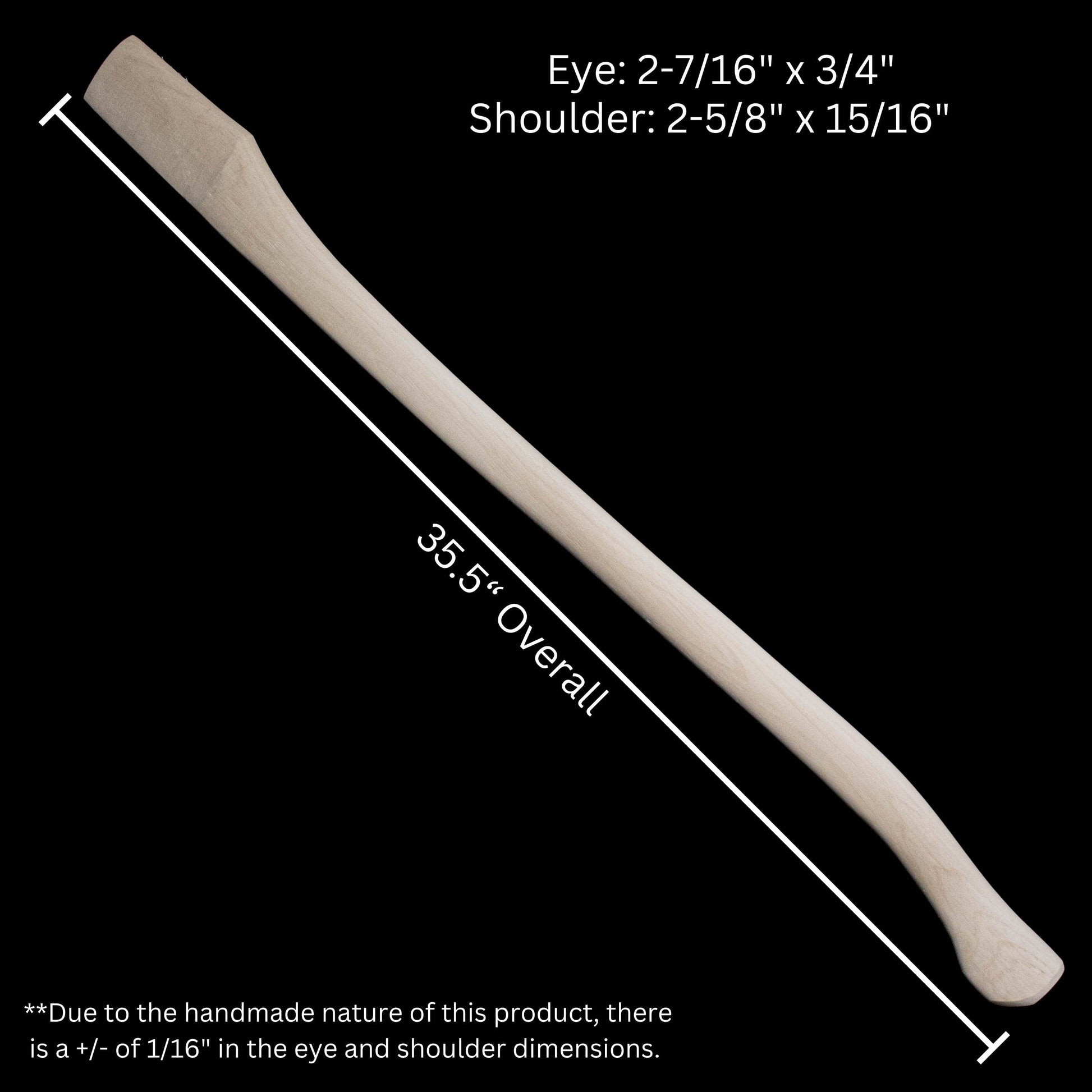 Curved single bit axe handle 36in natural wood Whiskey River Premium Select on Tampa Home & Garden Store