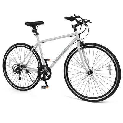 GemGear 26 Inch mountain bike with white frame, adjustable, 6-speed, all-terrain tires on Tampa Home & Garden Store
