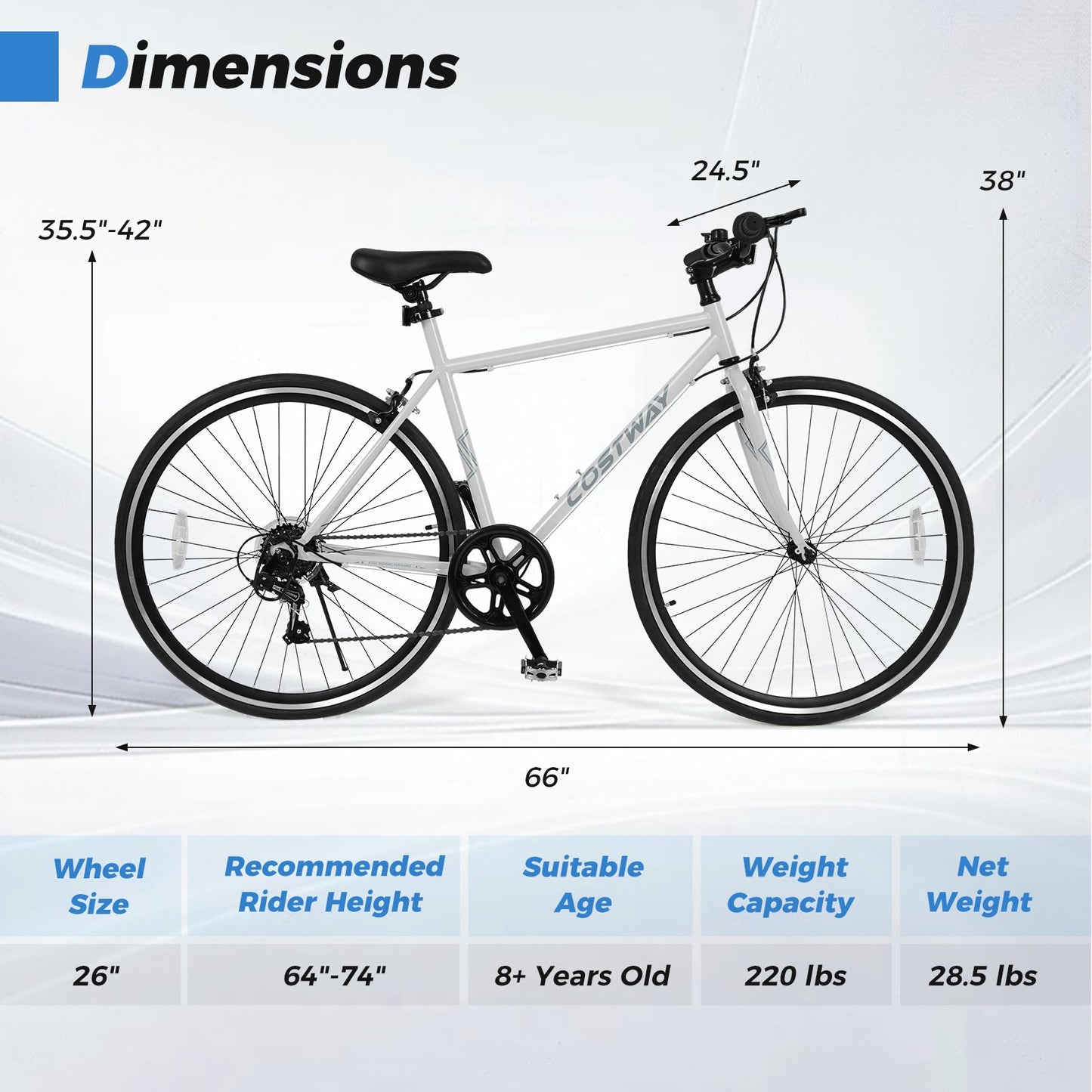 26-inch mountain bike GemGear with adjustable frame, 6-speed, all-terrain rubber wheels on Tampa Home & Garden Store