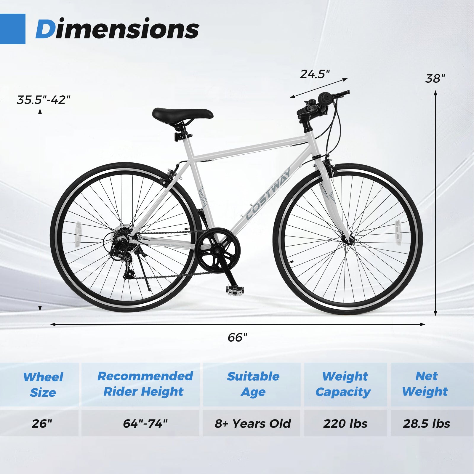 26-inch mountain bike GemGear with adjustable frame, 6-speed, all-terrain rubber wheels on Tampa Home & Garden Store