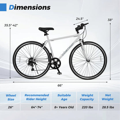 26-inch mountain bike GemGear with adjustable frame, 6-speed, all-terrain rubber wheels on Tampa Home & Garden Store