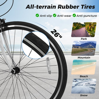 GemGear 26-inch mountain bike wheel with all-terrain rubber tires and tread detail on Tampa Home & Garden Store