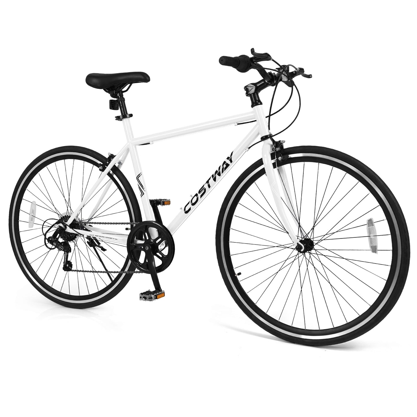 26 Inch Mountain Bike by GemGear white frame, 6-speed gearing, all-terrain rubber tires on Tampa Home & Garden Store