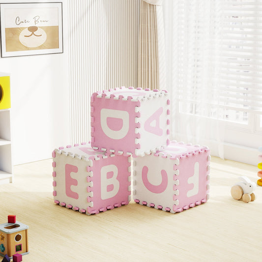 26 Pieces Interlocking ABC Play Mats with Detachable Letters - Tampa Home & Garden Store