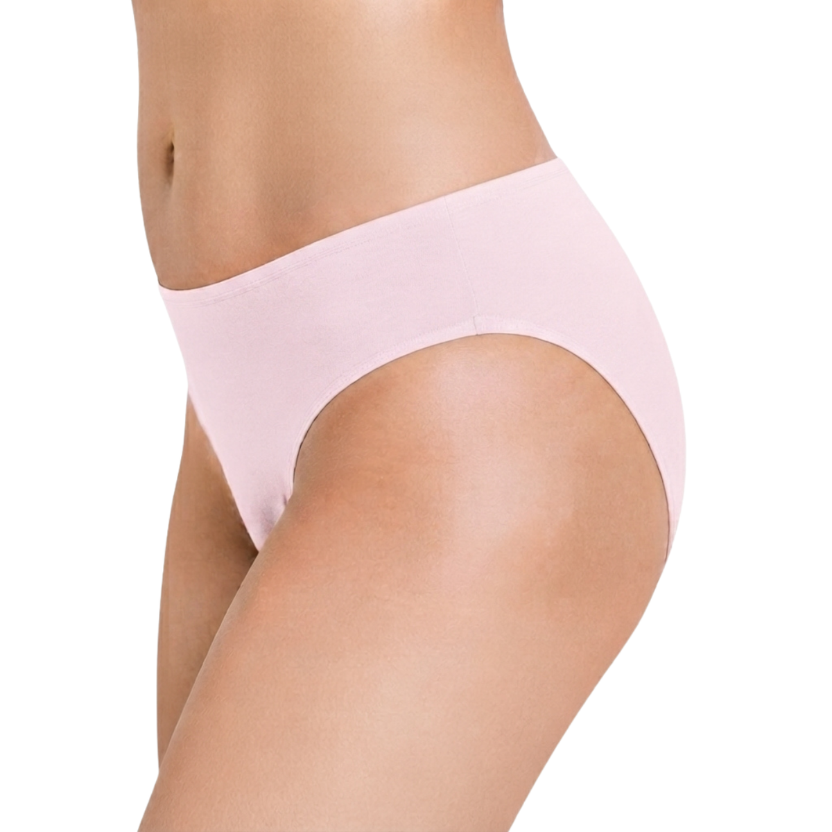 Everyday Classic Fit Hemp Bikini bottoms in pale pink, mid-rise cut on Tampa Home & Garden Store