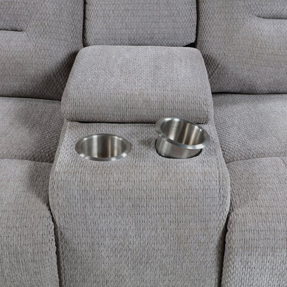 Sebring Gray Manual Reclining Sofa And Loveseat