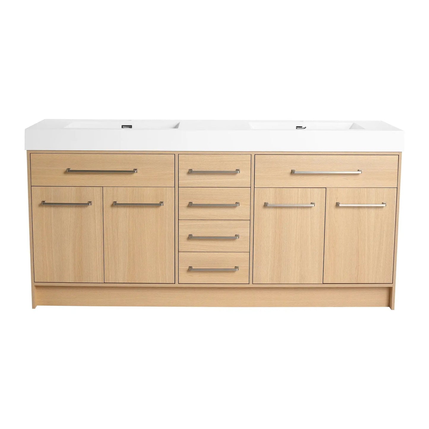 Freestanding Vanity With Resin Sink and Drawers