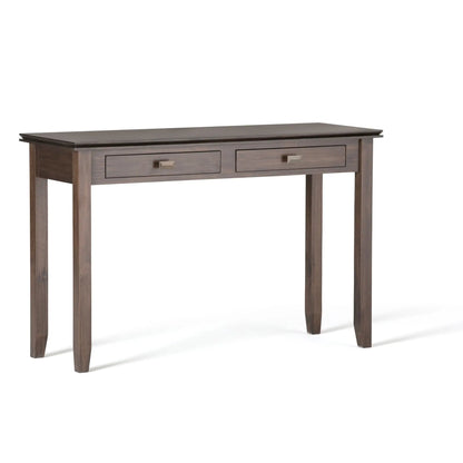 Artisan Handcrafted Console Sofa Table, Unique Piece Furniture, walnut wood, 2-drawer on Tampa Home & Garden Store