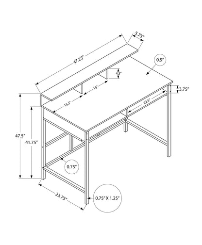 Standing Desk for Home Office and Laptop Storage