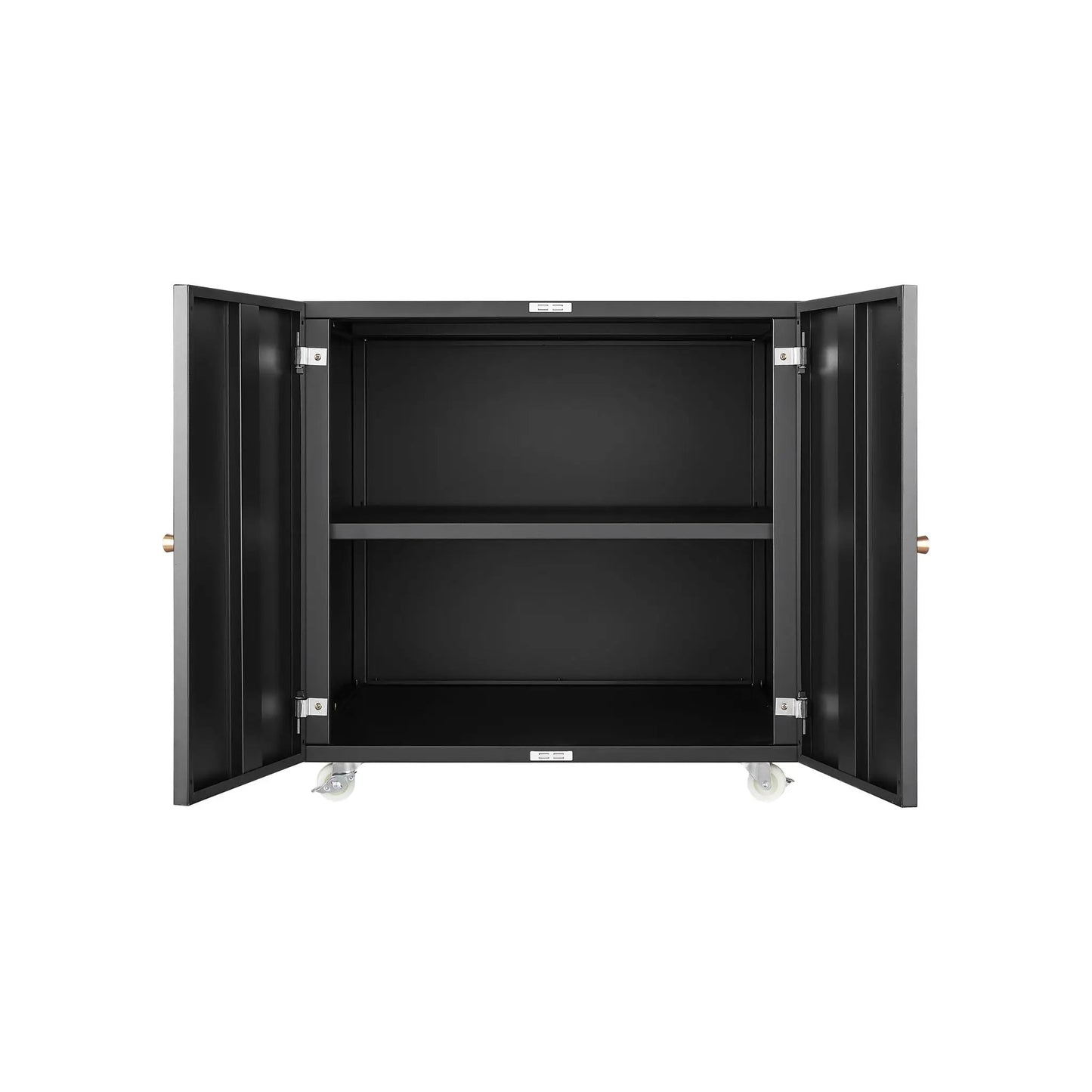 Printer stand copier cabinet, 2-door steel, black, mobile with casters, Unique Piece Furniture on Tampa Home & Garden Store