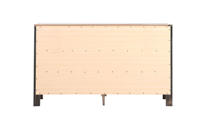 Elegant Transitional Dresser back view in light wood with dark frame by HouseOfZazla on Tampa Home & Garden Store