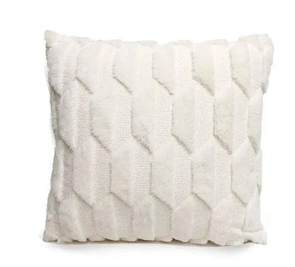 Plush Solid Color Sofa Pillowcase for Living Room