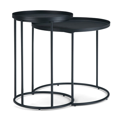 Monet black metal nesting tables set of 2 for living room by HouseOfZazla on Tampa Home & Garden Store