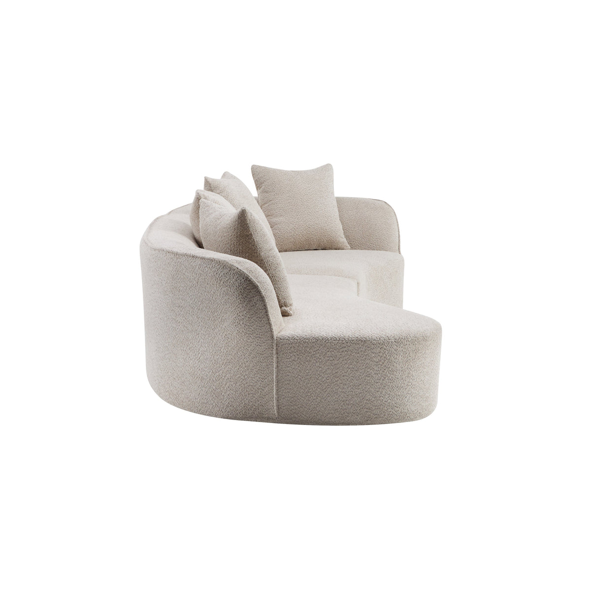 Curved Sectional Sofa and Almond Full Foam
