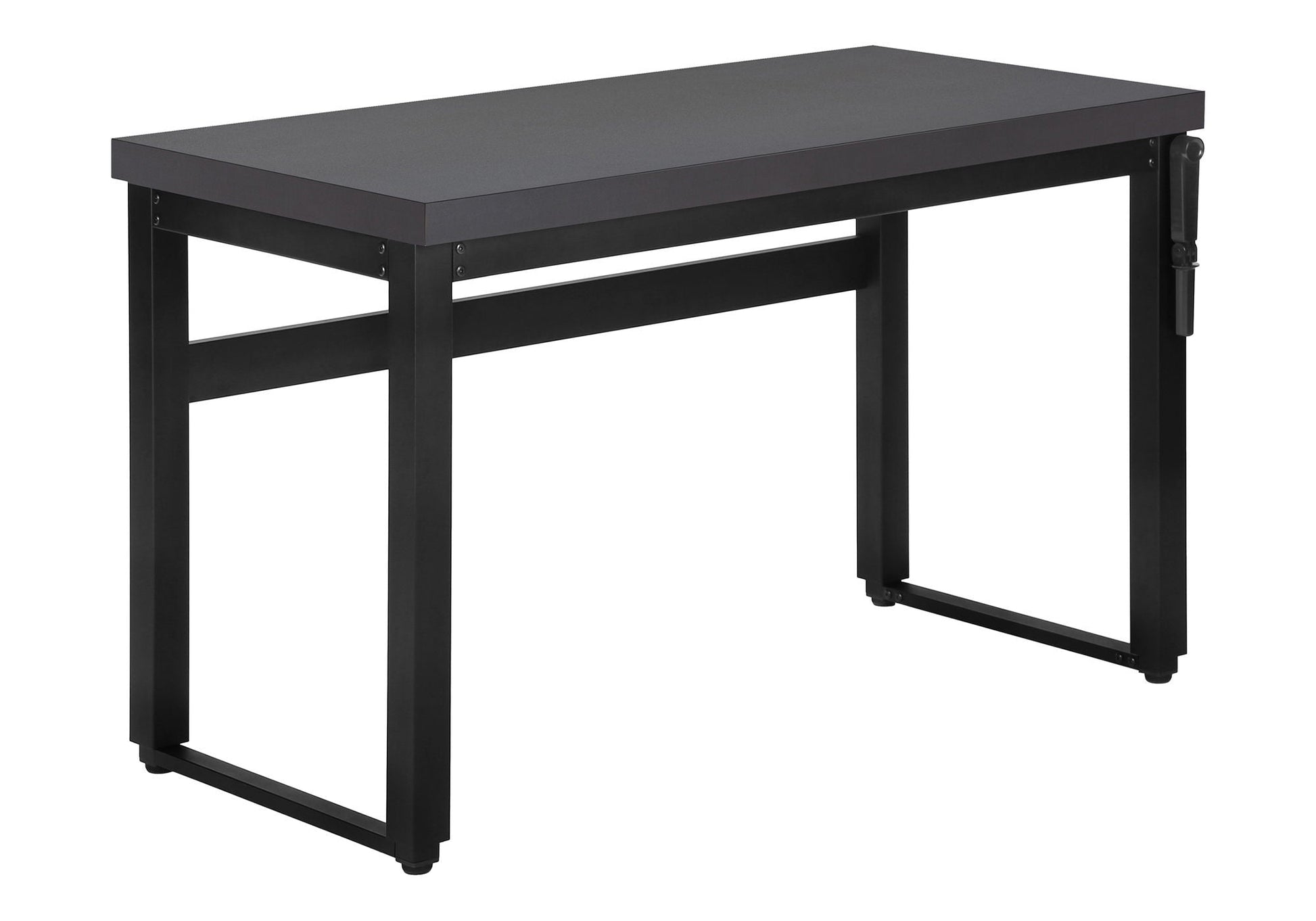 Adjustable standing computer desk by HouseOfZazla in black frame with dark gray top on Tampa Home & Garden Store