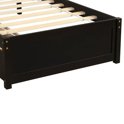 Wood Platform Storage Bed With Two Drawers