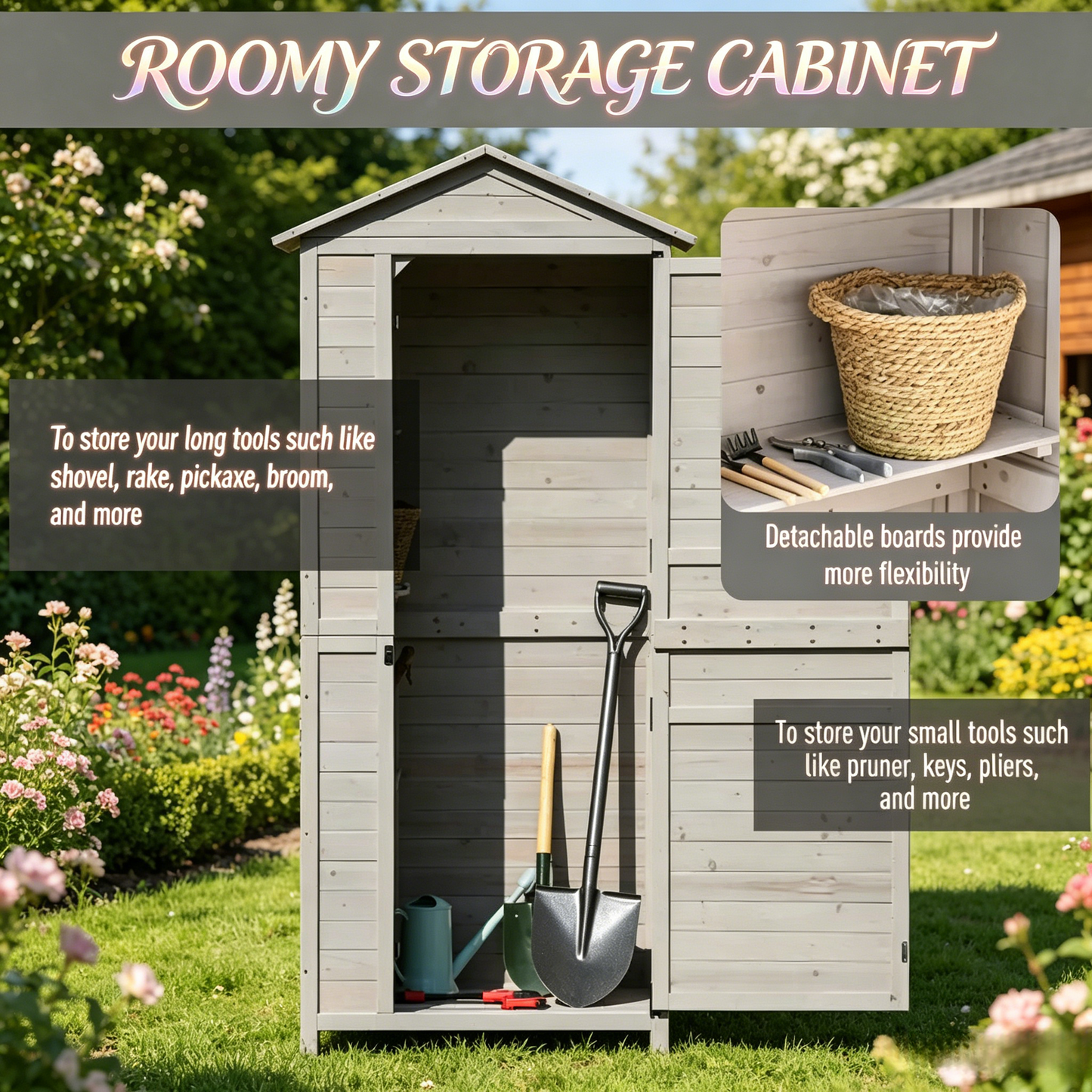 an Outdoor Storage Shed With Tilted Tin Roof