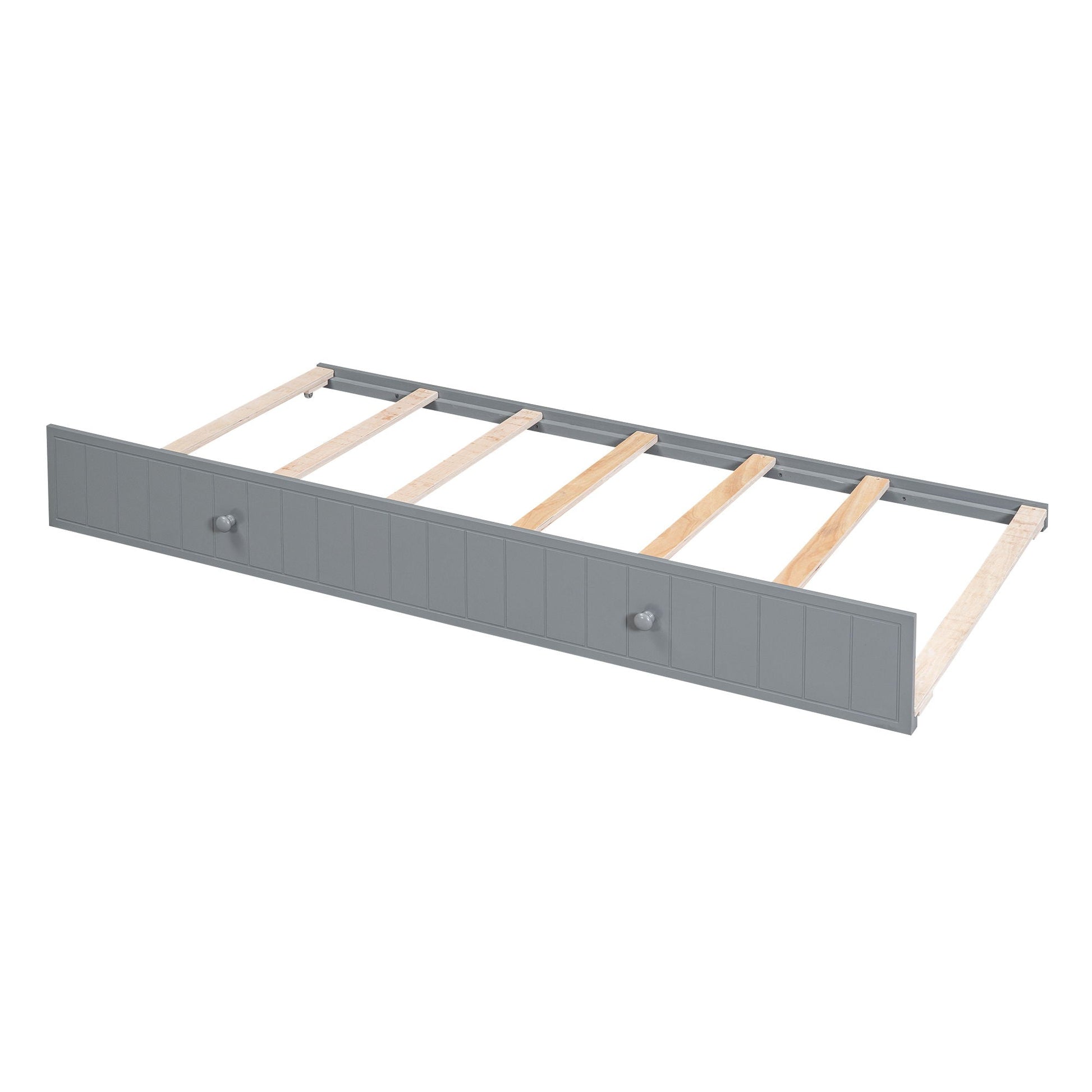 Daybed frame gray with storage drawers and wooden slats, HouseOfZazla on Tampa Home & Garden Store
