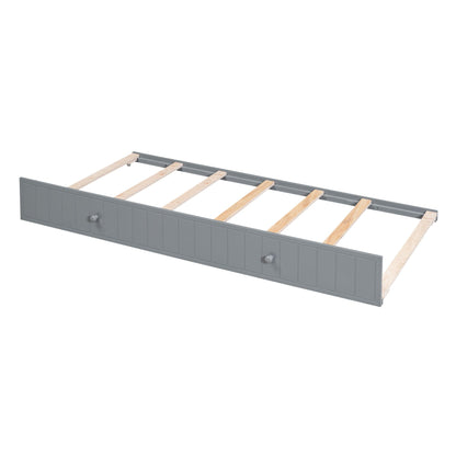 Daybed frame gray with storage drawers and wooden slats, HouseOfZazla on Tampa Home & Garden Store