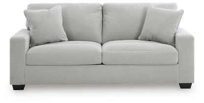 Greenbriar sofa gray ribbed corduroy fabric with 2 cushions by Unique Piece Furniture on Tampa Home & Garden Store