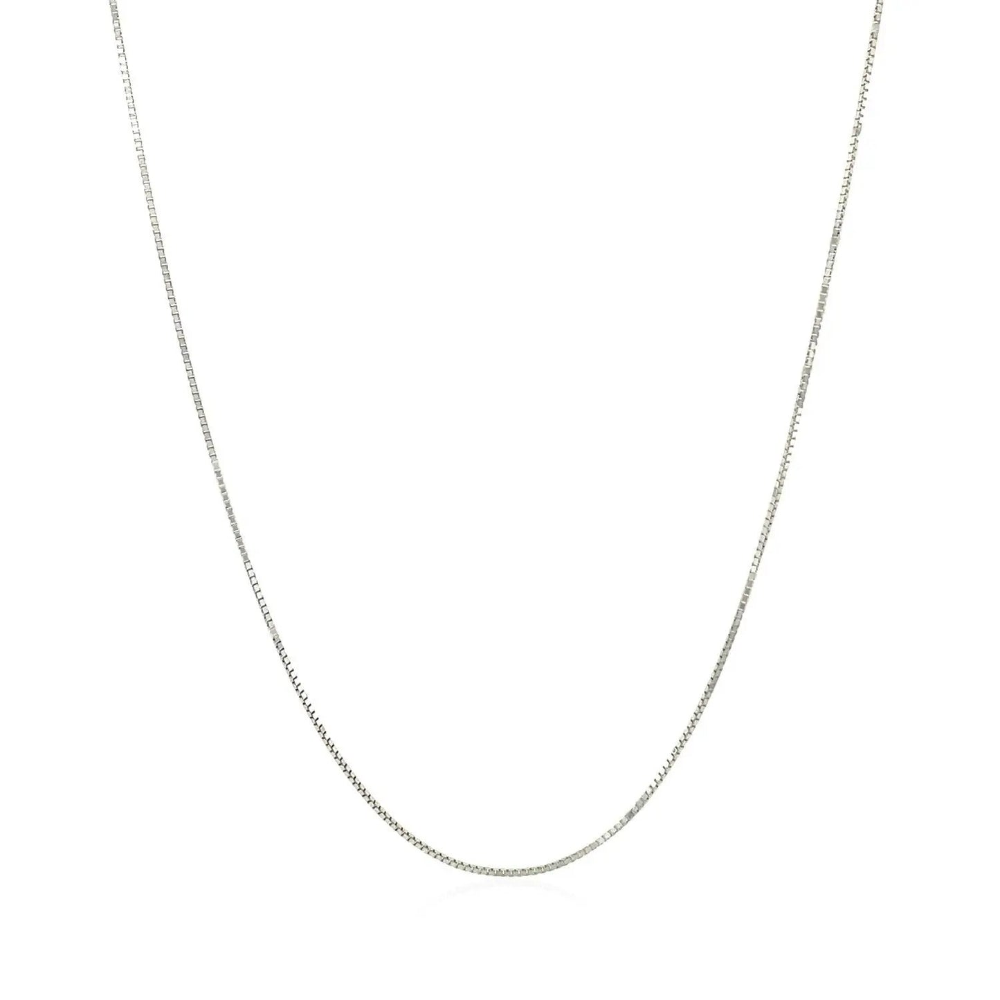 10k white gold box chain necklace 0.6mm, slim classic link by Bids.com on Tampa Home & Garden Store