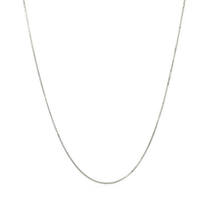 10k white gold box chain necklace 0.6mm, slim classic link by Bids.com on Tampa Home & Garden Store