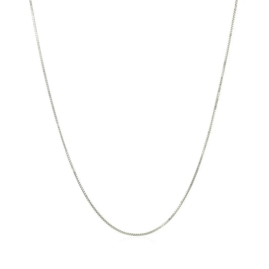 10k white gold box chain necklace 0.6mm, slim classic link by Bids.com on Tampa Home & Garden Store