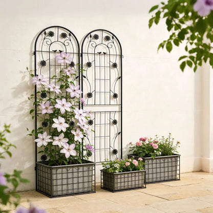 Metal Garden Trellis for Climbing Plants Outdoor