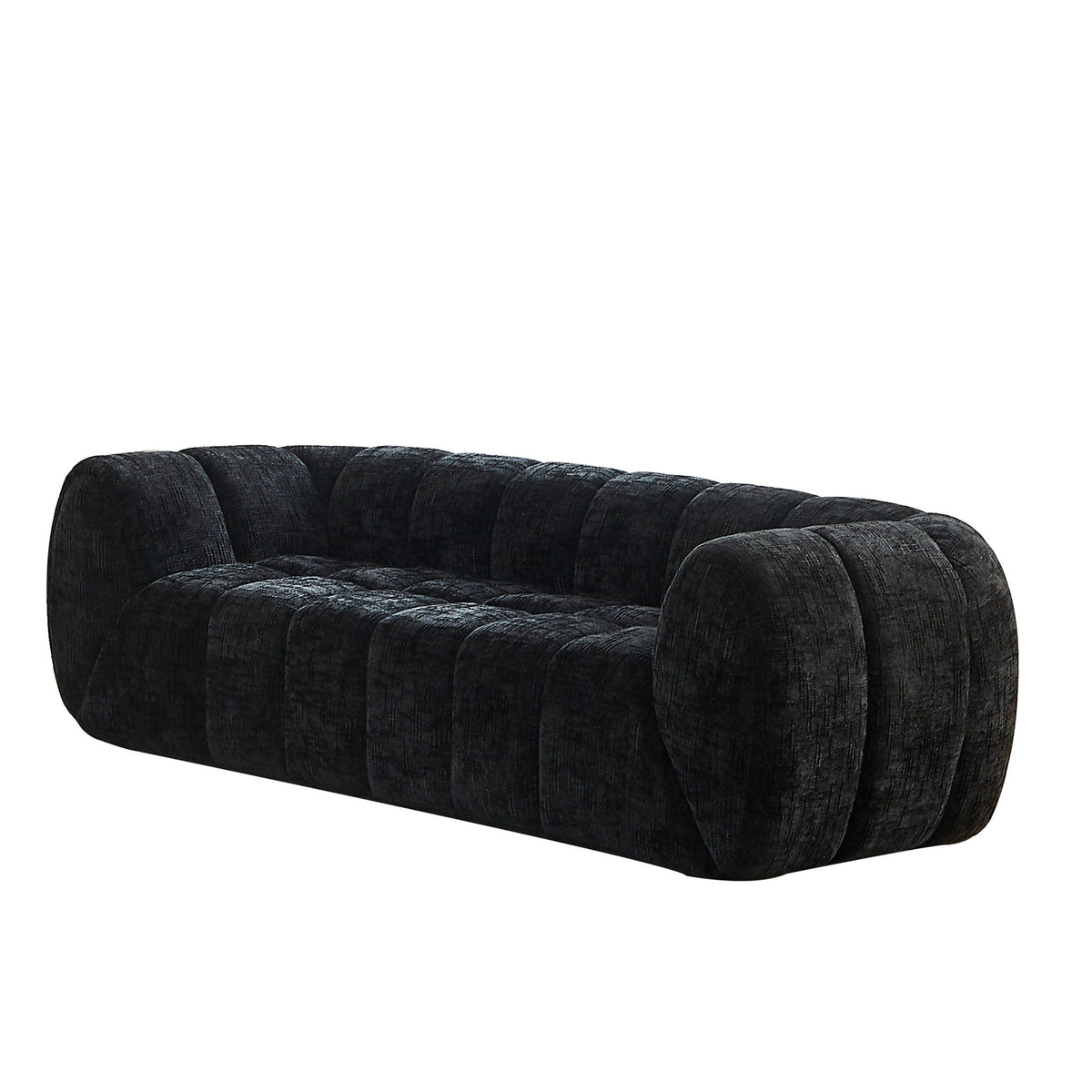 Modern Piano Key Backrest Sofa With Upholstery
