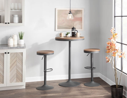 Industrial adjustable bar dinette table with bamboo top light brown by HouseOfZazla on Tampa Home & Garden Store