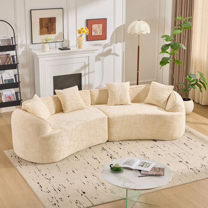 Curved Compressed Sofa for Cozy Living Rooms
