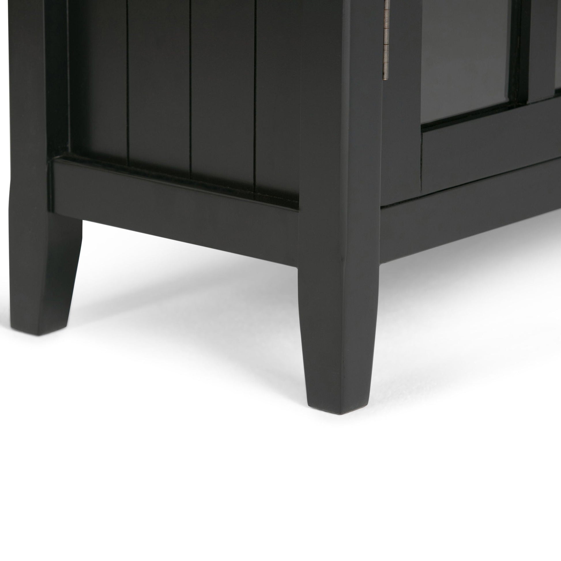 Acadian medium storage cabinet handcrafted by HouseOfZazla in black finish accent cabinet on Tampa Home & Garden Store