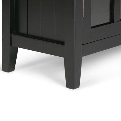 Acadian medium storage cabinet handcrafted by HouseOfZazla in black finish accent cabinet on Tampa Home & Garden Store