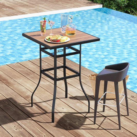 27.5 Inches Patio Bar Table for Garden Backyard Poolside - Tampa Home & Garden Store