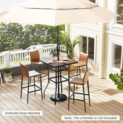 27.5 Inches Patio Bar Table for Garden Backyard Poolside - Tampa Home & Garden Store