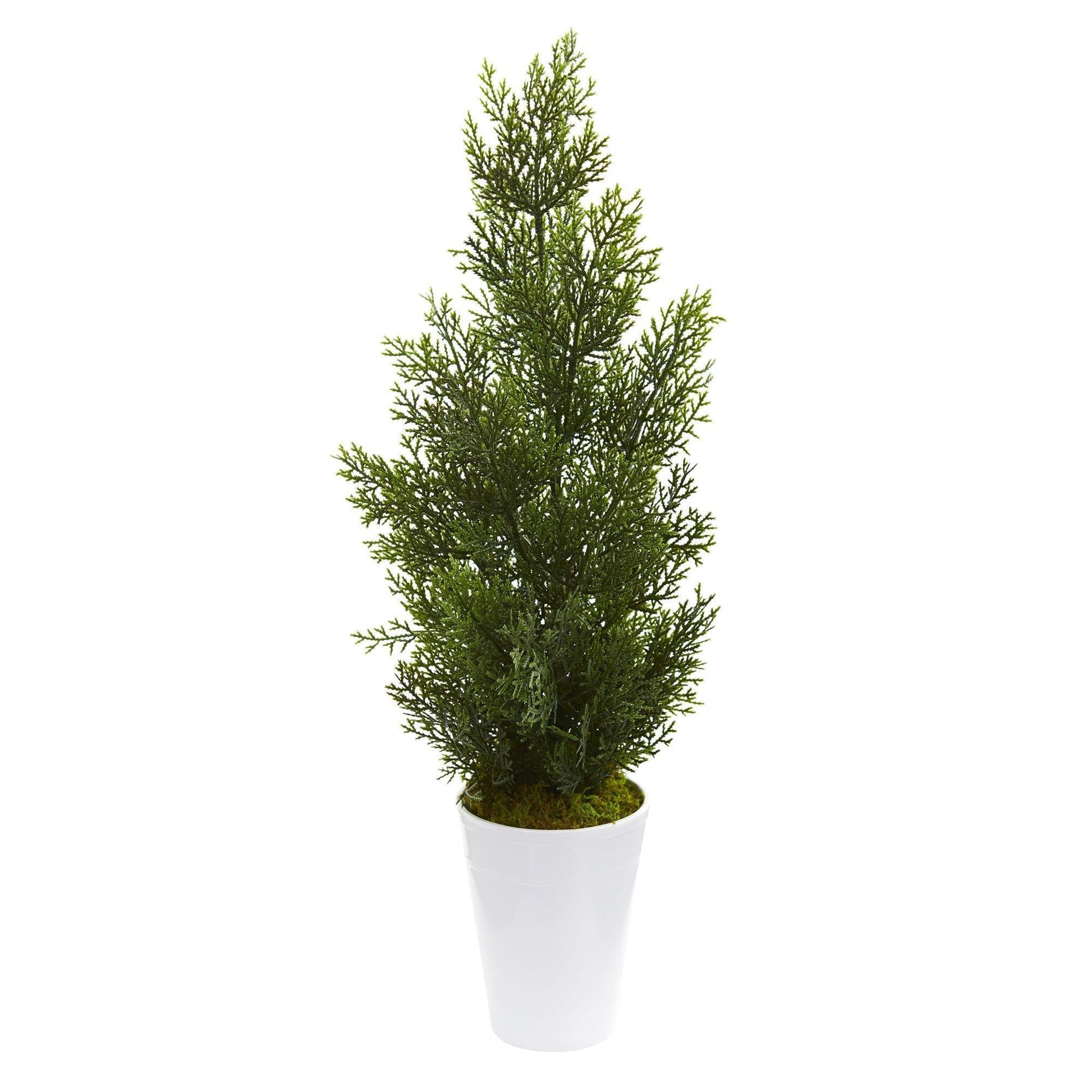 27” Mini Cedar Artificial Pine Tree in Decorative Planter (Indoor/Outdoor) - Tampa Home & Garden Store