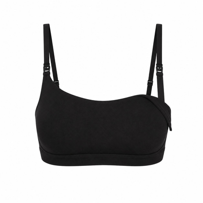 Nursing Bralette in black Organic Cotton by Net Positive, adjustable straps on Tampa Home & Garden Store