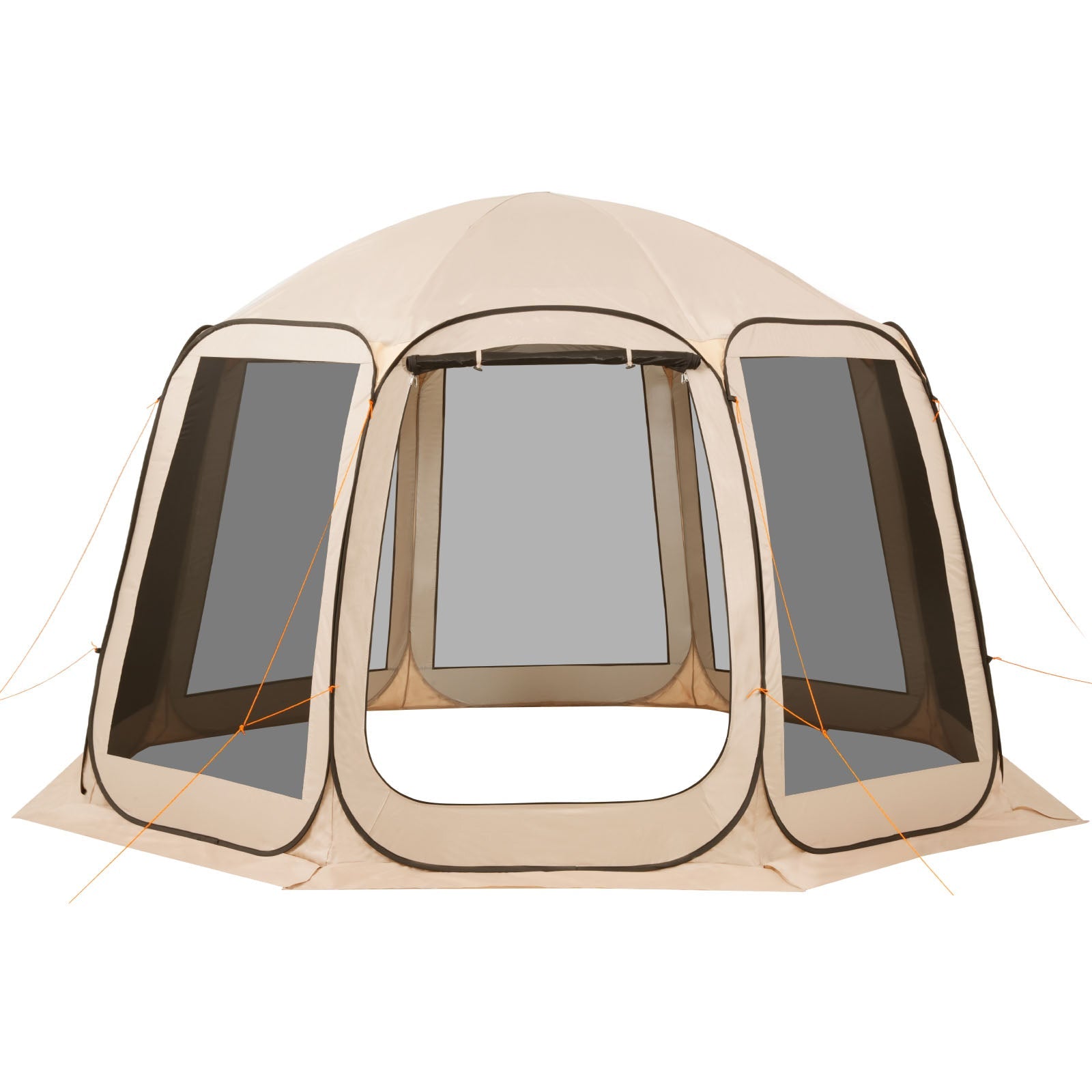 Screen house tent 12 x 11 ft by HouseOfZazla with beige fabric and large mesh windows on Tampa Home & Garden Store
